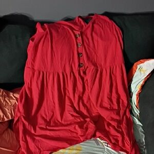 Torrid Red Button-Front Dress